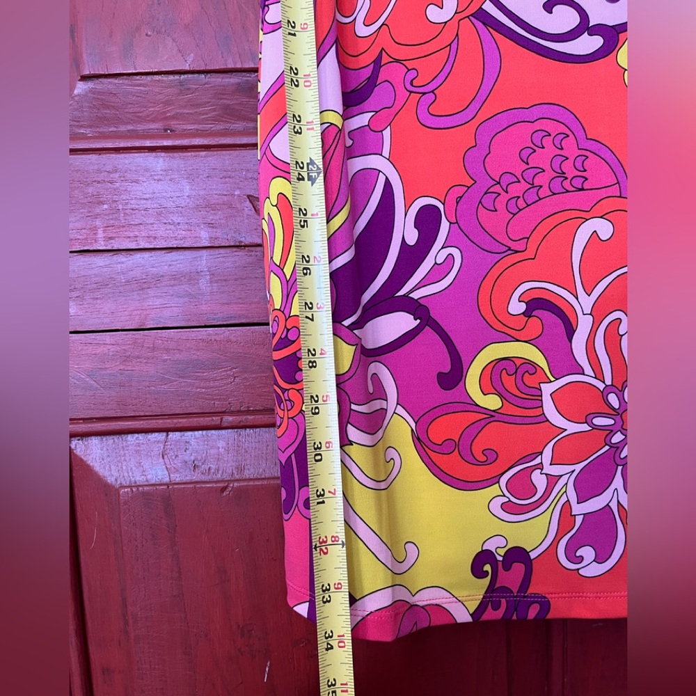 Trina Turk Floral Shift Dress in Pink, Orange & Yellow NWT - Picture 3 of 12